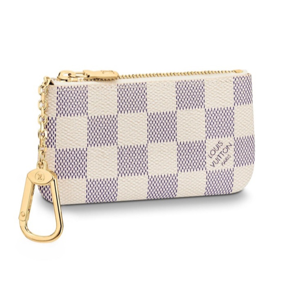 NWT Louis Vuitton Key Pouch in Damier Azur
